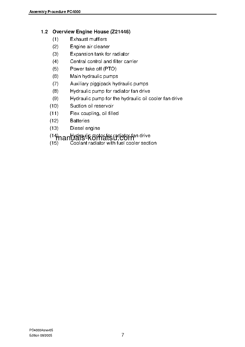 Protected: PC4000-6(DEU) S/N 8170-UP Field assembly manual (English)