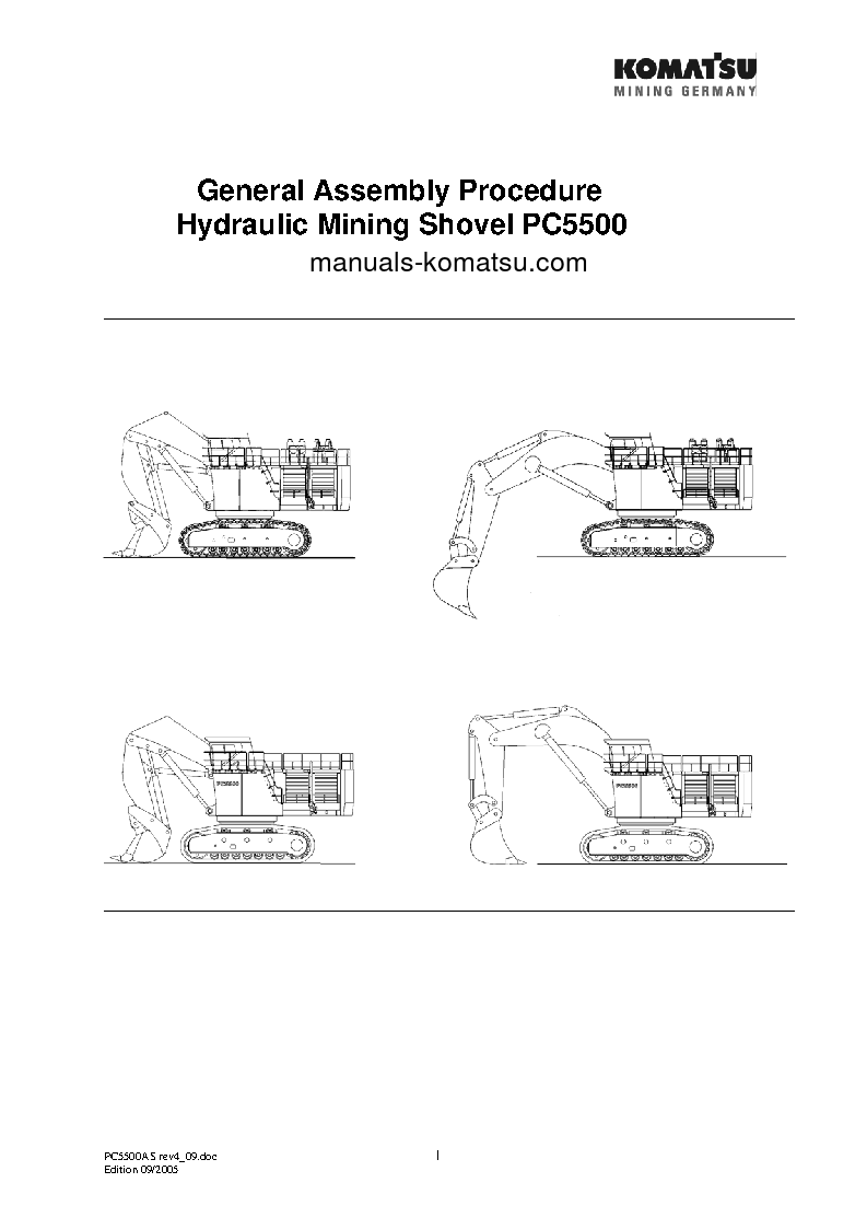 PC5500-6(DEU) S/N ALL Field assembly manual (English)