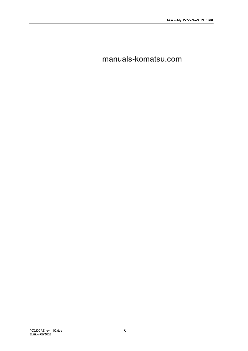 Protected: PC5500-6(DEU) S/N ALL Field assembly manual (English)