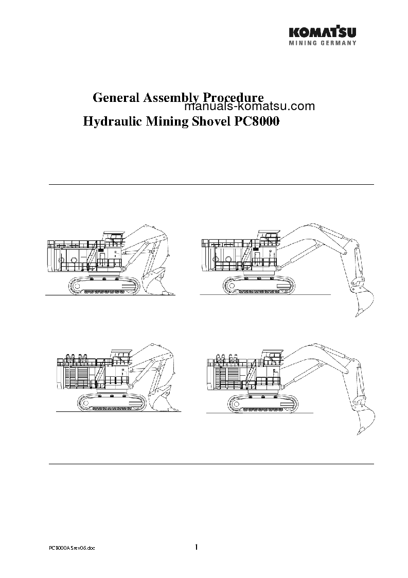 PC8000-1(DEU) S/N ALL Field assembly manual (English)