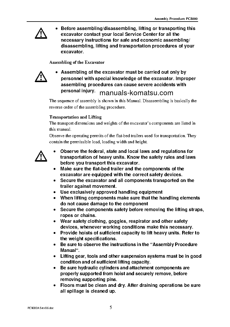 Protected: PC8000-1(DEU) S/N ALL Field assembly manual (English)