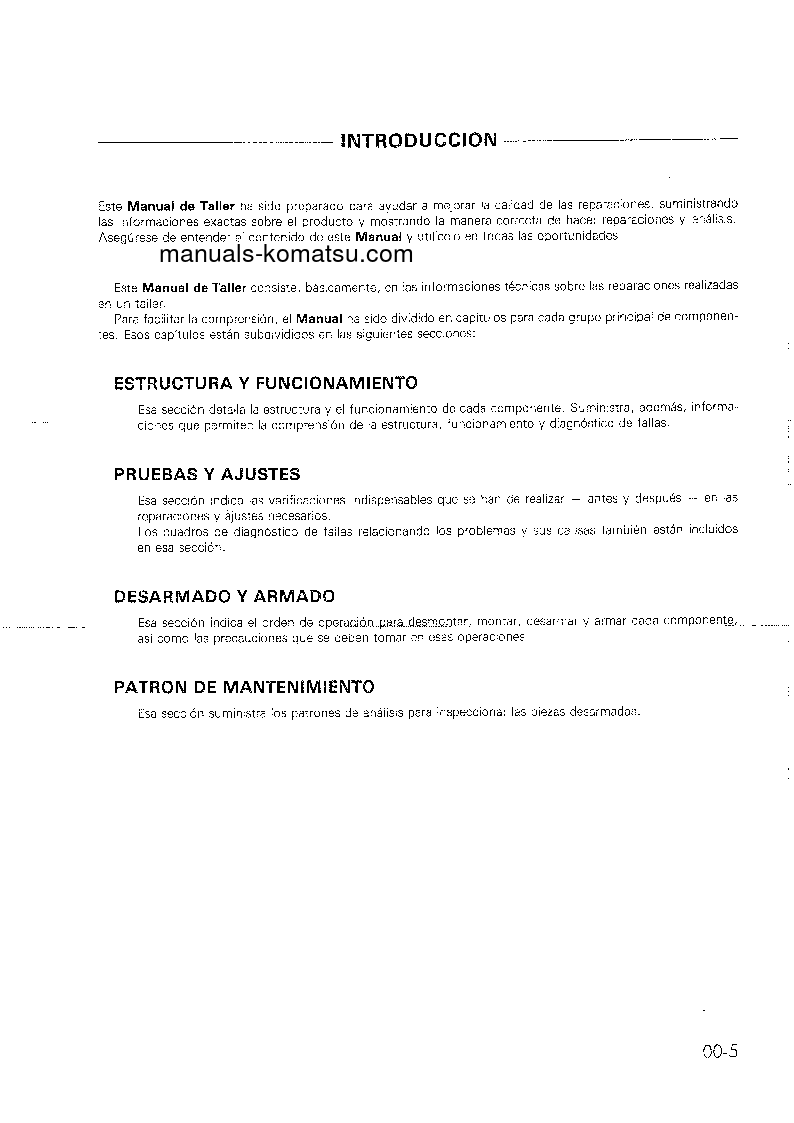 Protected: GD523R-1(JPN) S/N B1001-UP Shop (repair) manual (Spanish)