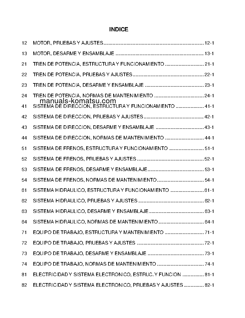 Protected: GD611A-1(JPN) S/N 10001-UP Shop (repair) manual (Spanish)