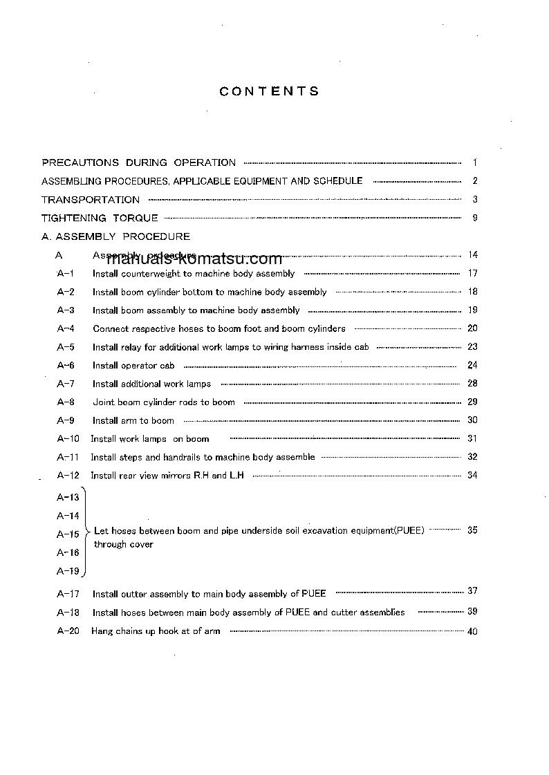 Protected: PC400LC-6(JPN)-PIPE LOOPER SPEC, EXCEL S/N 32933-UP Field assembly manual (English)