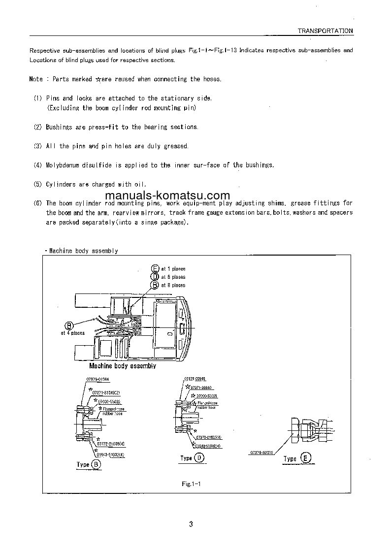 Protected: PC400LC-6(JPN)-PIPE LOOPER SPEC, EXCEL S/N 32933-UP Field assembly manual (English)