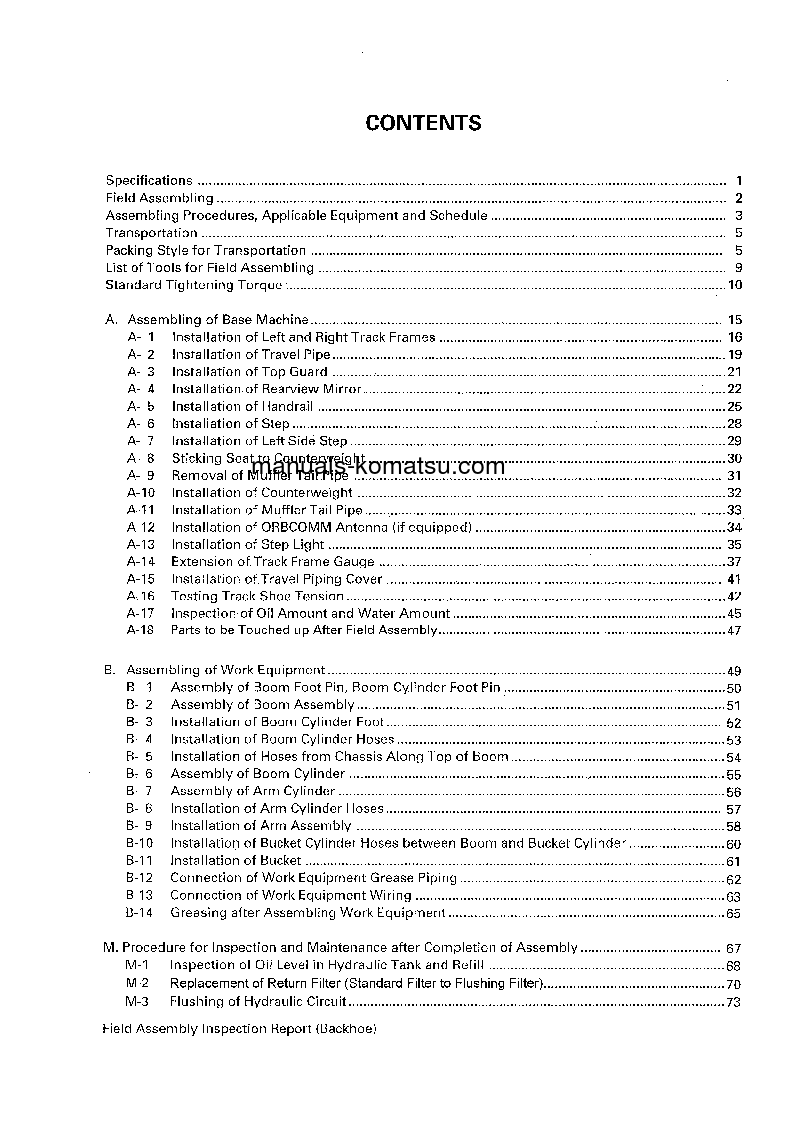 Protected: PC600LC-7(JPN) S/N 20001-UP Field assembly manual (English)