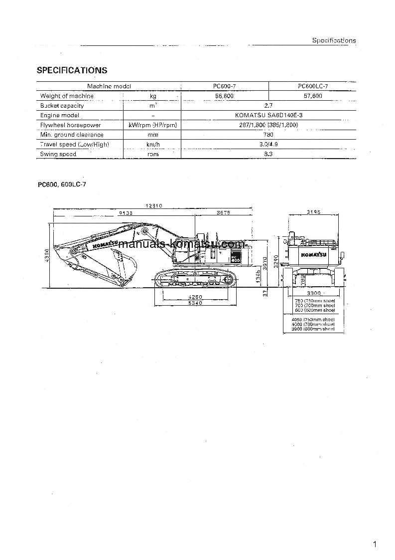 Protected: PC600LC-7(JPN) S/N 20001-UP Field assembly manual (English)