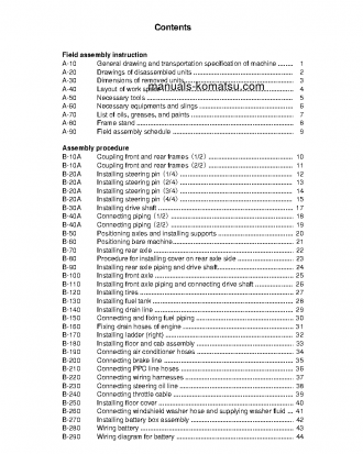 WA800-3(JPN) S/N 50001-UP Field assembly manual (English)