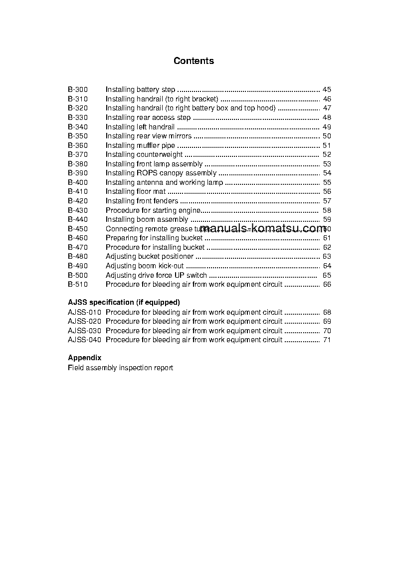Protected: WA800-3(JPN) S/N 50001-UP Field assembly manual (English)