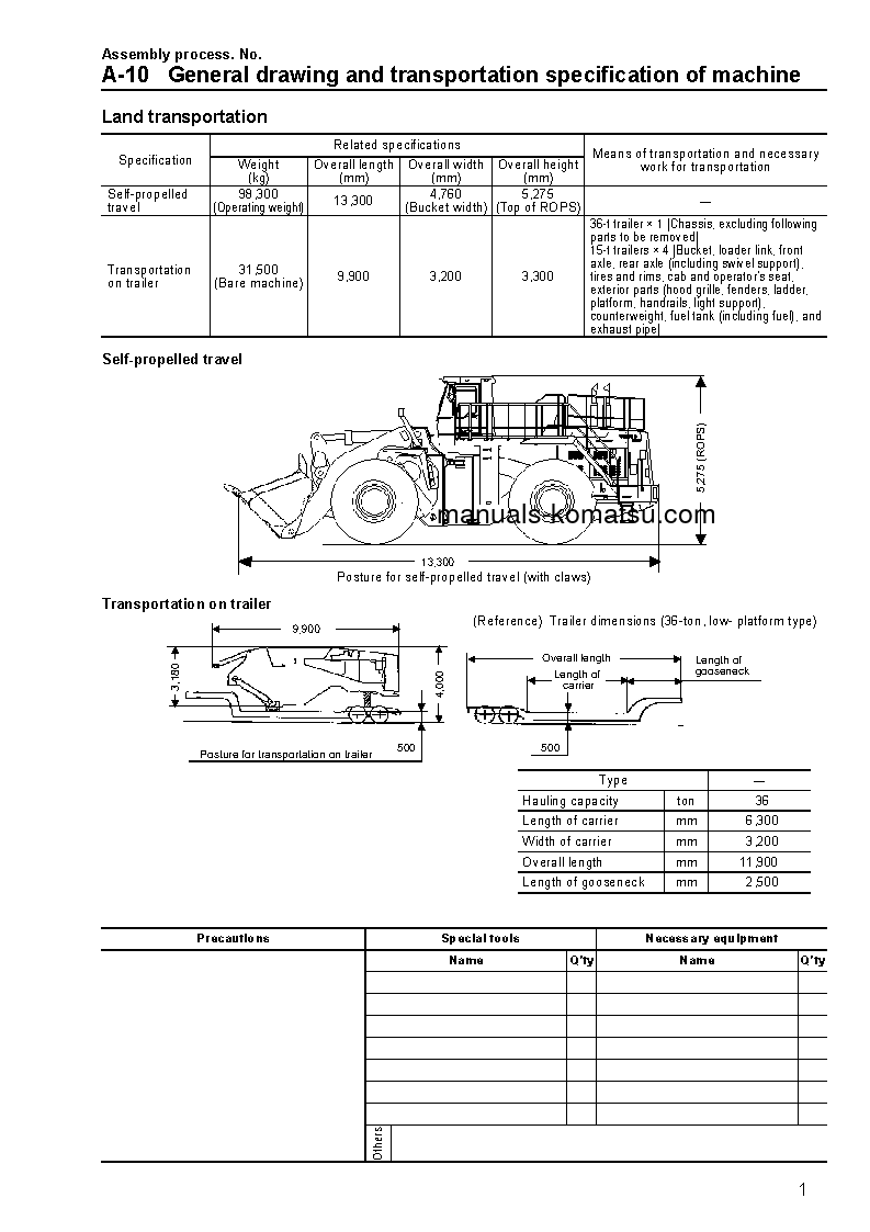 Protected: WA800-3(JPN) S/N 50001-UP Field assembly manual (English)
