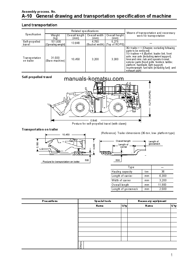 Protected: WA900-3(JPN) S/N 50001-UP Field assembly manual (English)