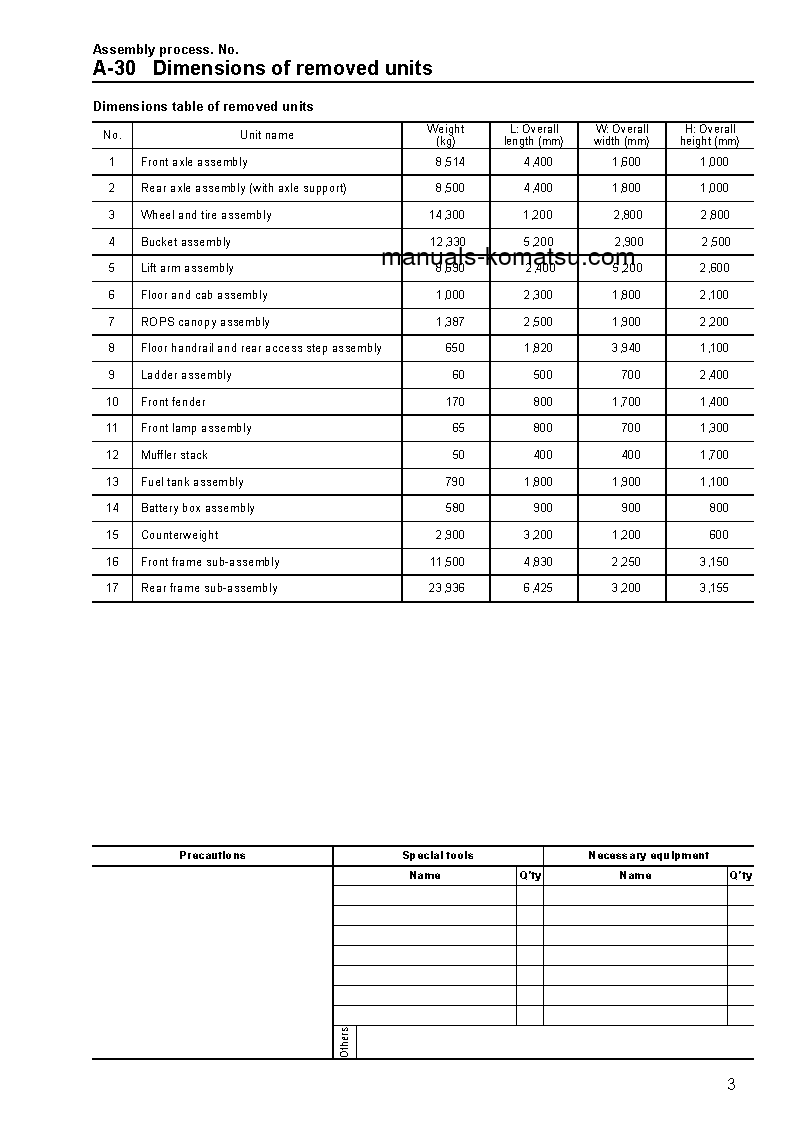 Protected: WA900-3(JPN) S/N 50001-UP Field assembly manual (English)