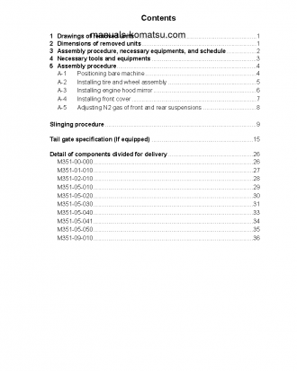 HM350-1(JPN) S/N 1001-UP Field assembly manual (English)