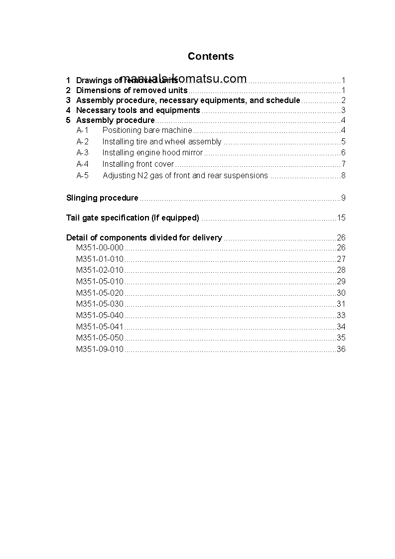 Protected: HM350-1(USA)-L S/N A10001-UP Field assembly manual (English)