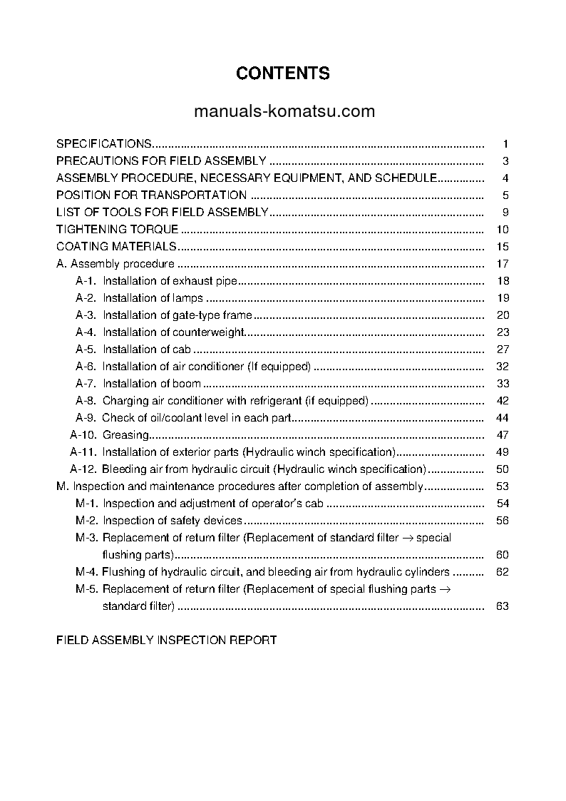 Protected: D355C-3(JPN)–50C DEGREE S/N 14543-15478 Field assembly manual (English)