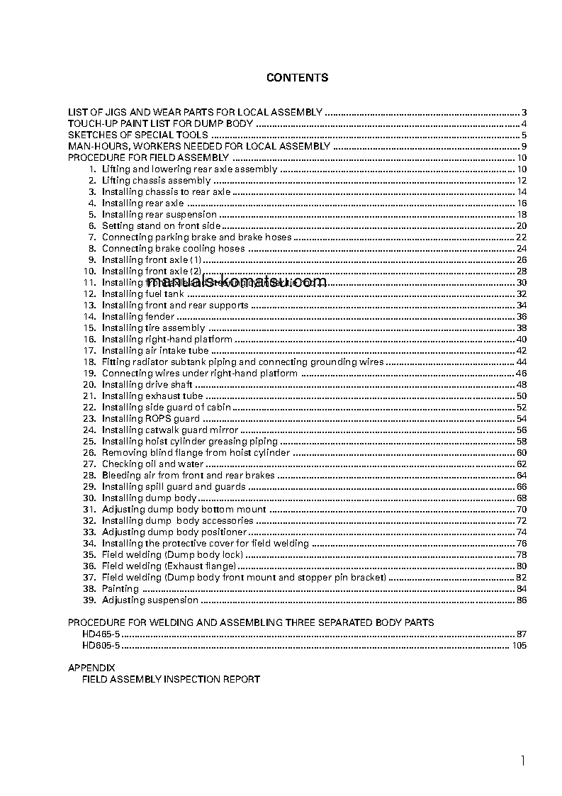 Protected: HD465-5(JPN) S/N 4001-UP Field assembly manual (English)