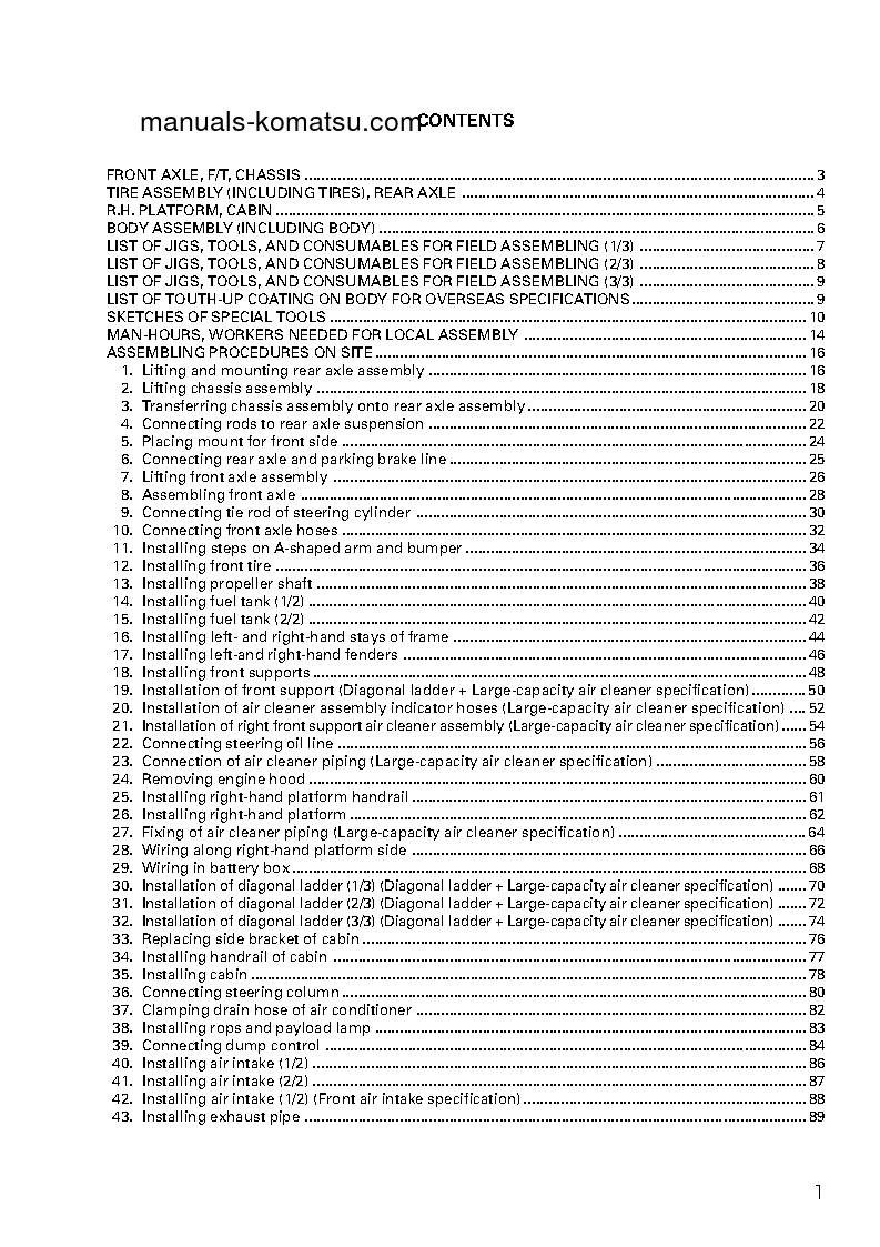 Protected: HD985-5(JPN) S/N 1021-UP Field assembly manual (English)