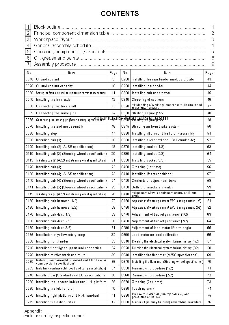 Protected: WA600-6(JPN) S/N 60001-UP Field assembly manual (English)
