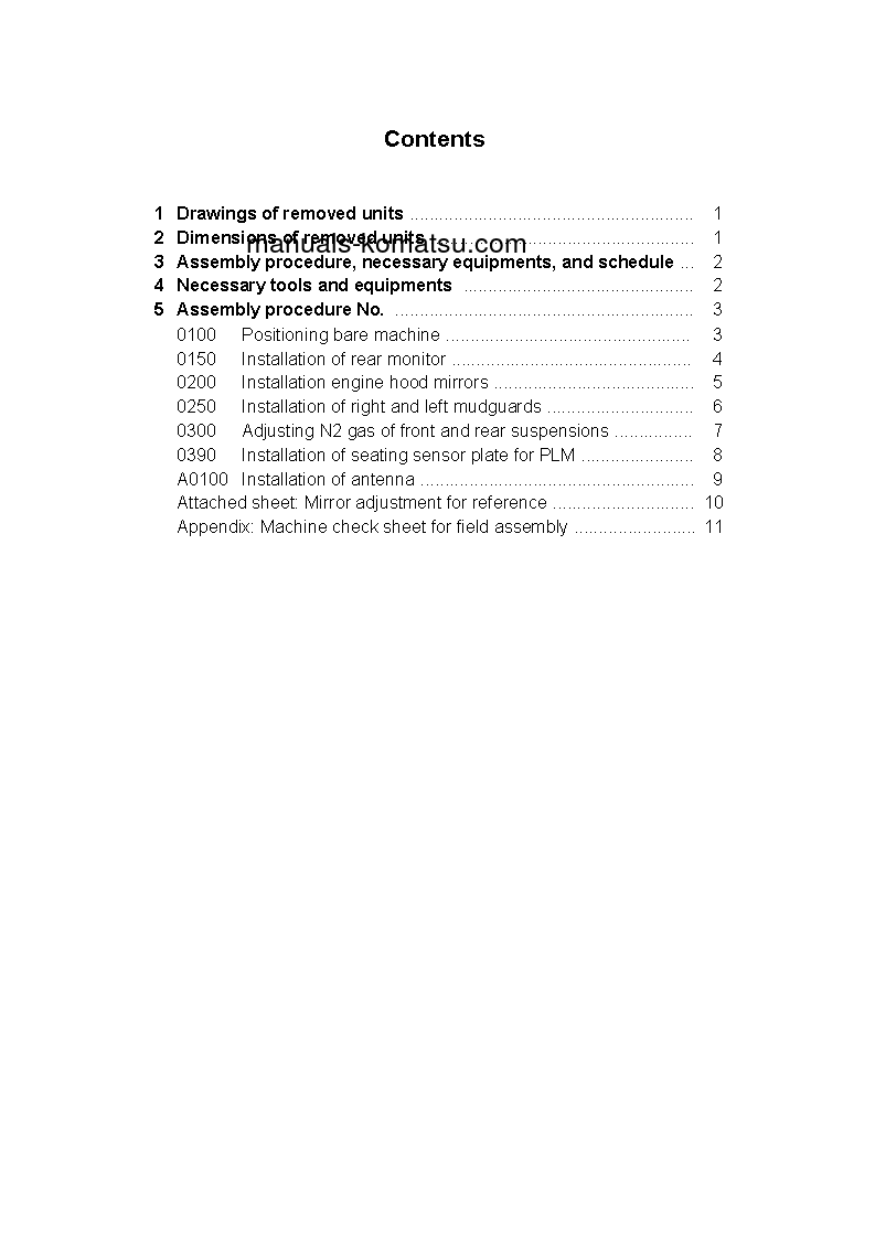 Protected: HM300-2(JPN) S/N A11001-UP Field assembly manual (English)