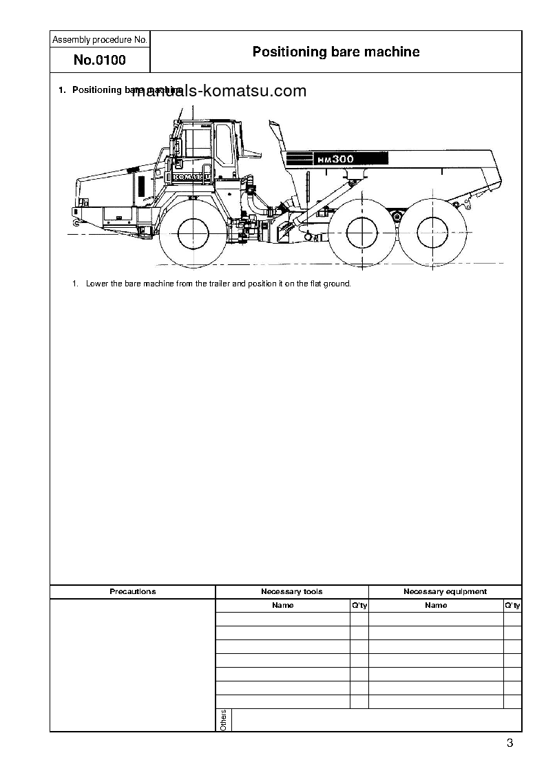 Protected: HM300-2(JPN) S/N A11001-UP Field assembly manual (English)