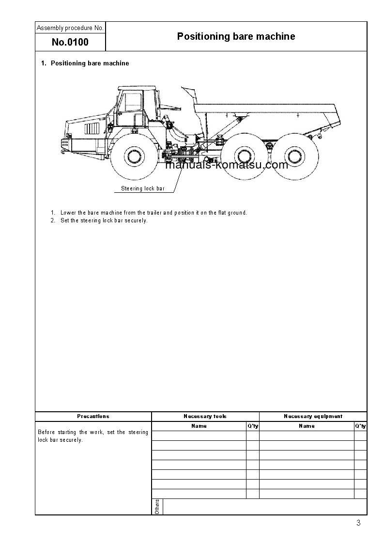 Protected: HM350-2(JPN) S/N 2001-UP Field assembly manual (English)