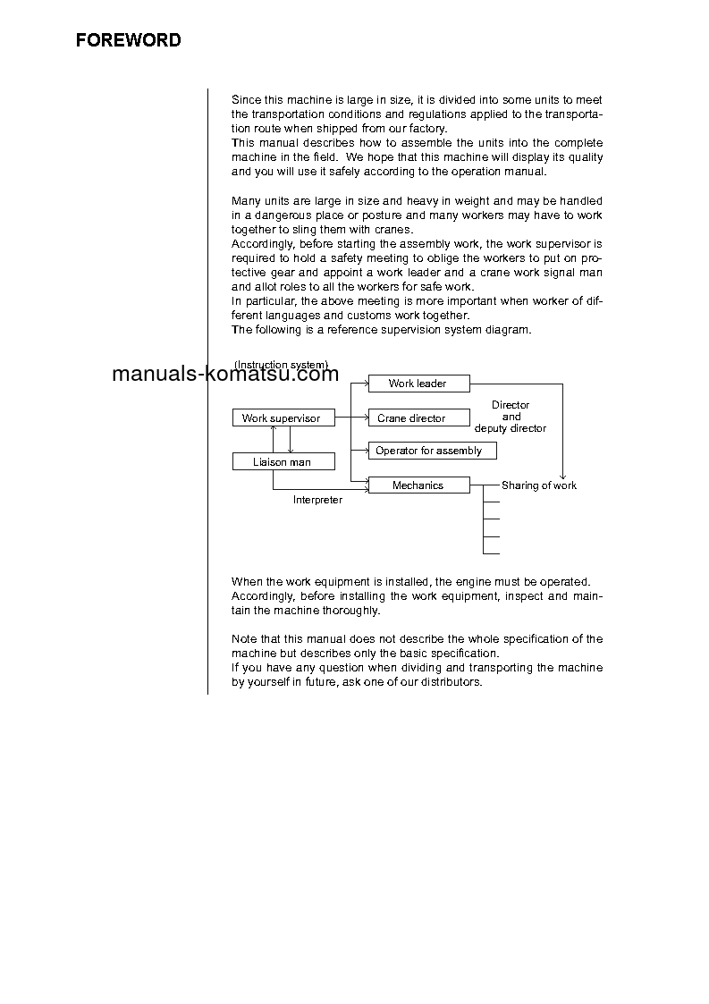 PC600LC-8(JPN) S/N 30001-UP Field assembly manual (English)