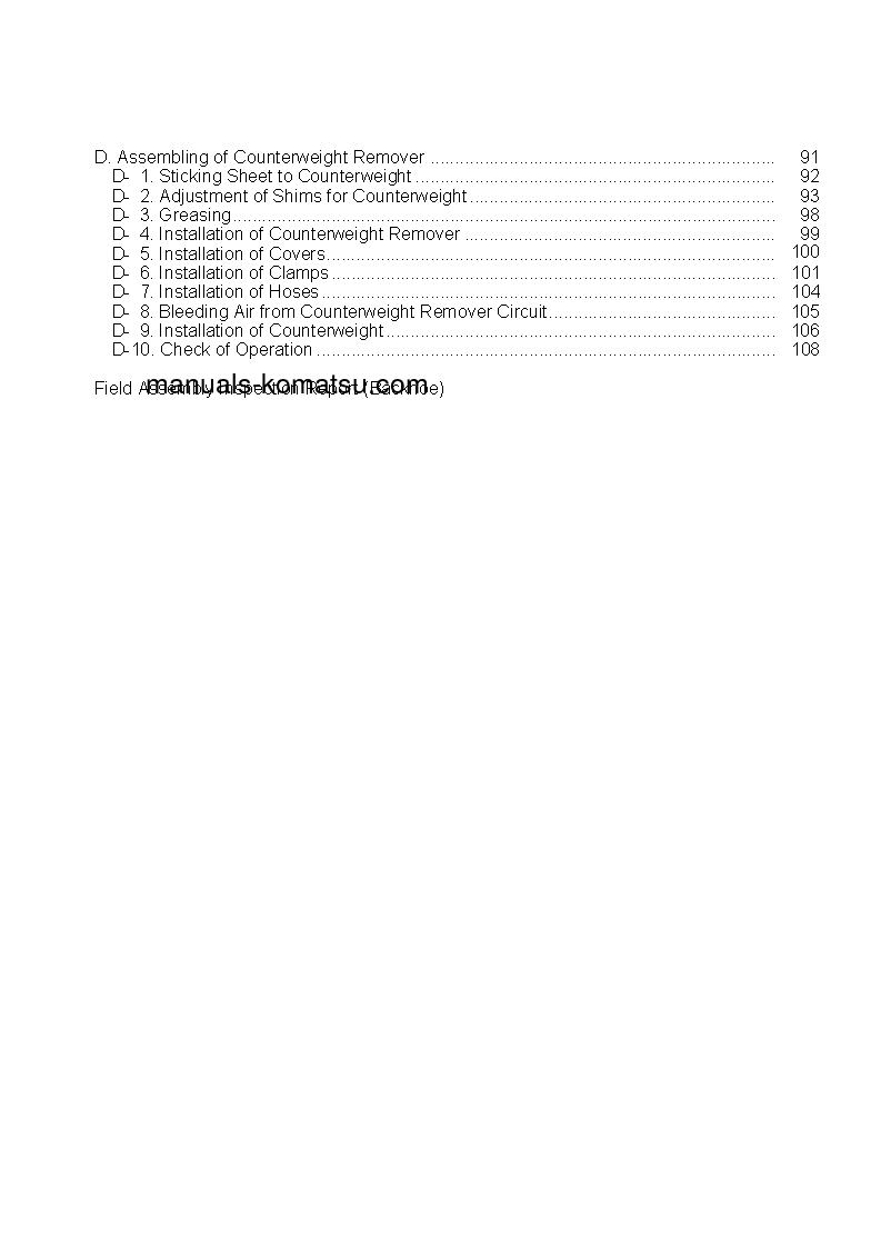 Protected: PC600LC-8(JPN) S/N 30001-UP Field assembly manual (English)
