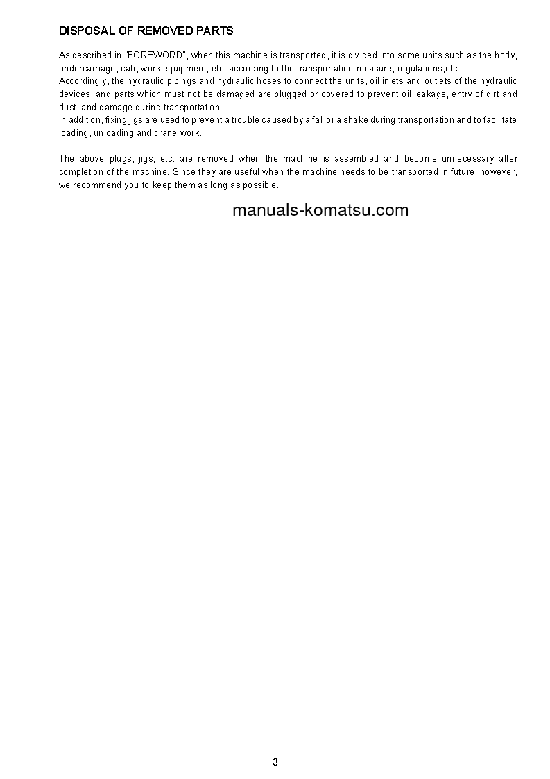 Protected: PC600LC-8(JPN) S/N 30001-UP Field assembly manual (English)