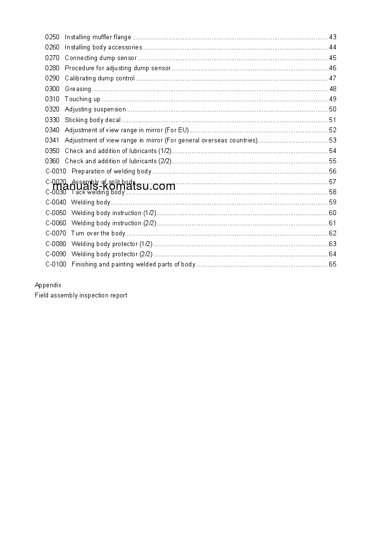 Protected: HD405-7(JPN) S/N 3001-3035 Field assembly manual (English)