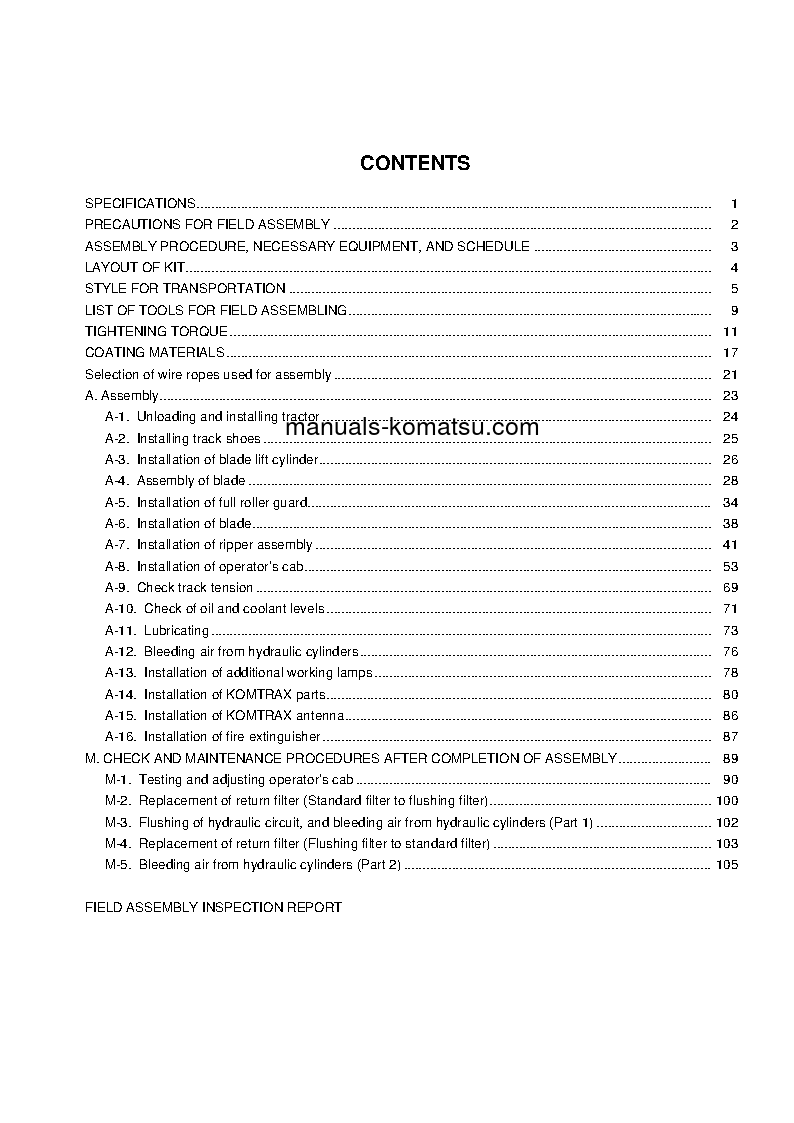 Protected: D155AX-6(JPN) S/N 80001-UP Field assembly manual (English)