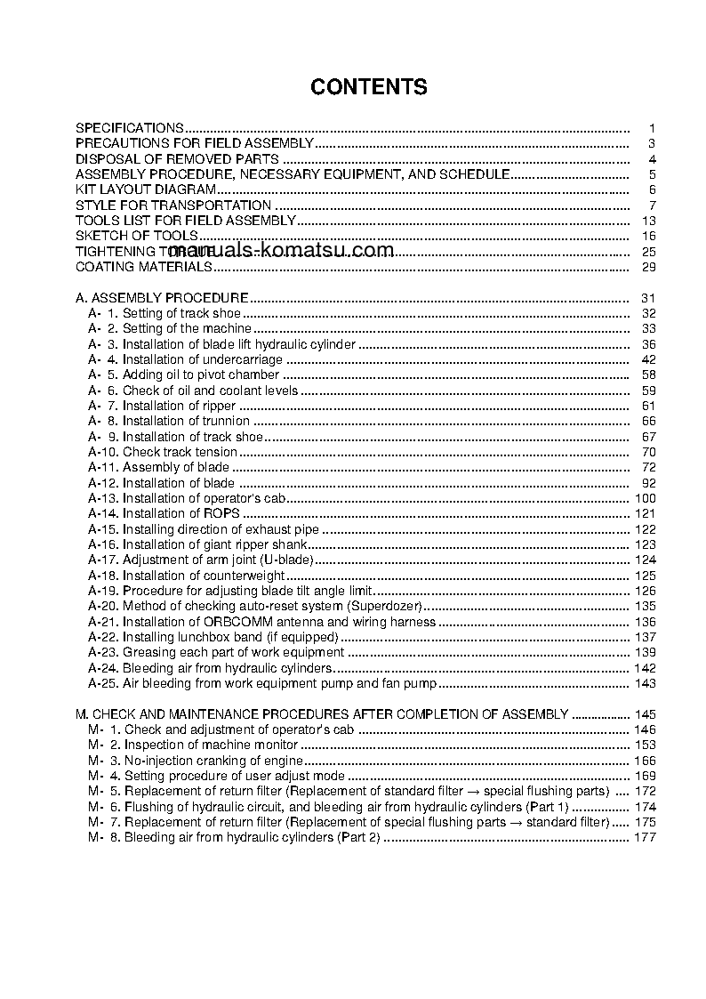 Protected: D475ASD-5(JPN)-TIER2, SUPER DOZER S/N 30001-UP Field assembly manual (English)