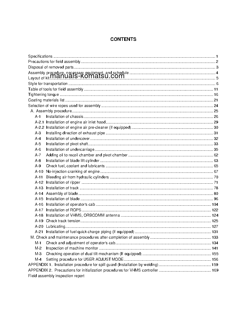 Protected: D375A-5(JPN)-TIER3 S/N 50001-UP Field assembly manual (English)