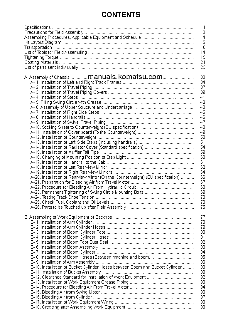 Protected: PC1250LC-8(JPN) S/N 30001-UP Field assembly manual (English)