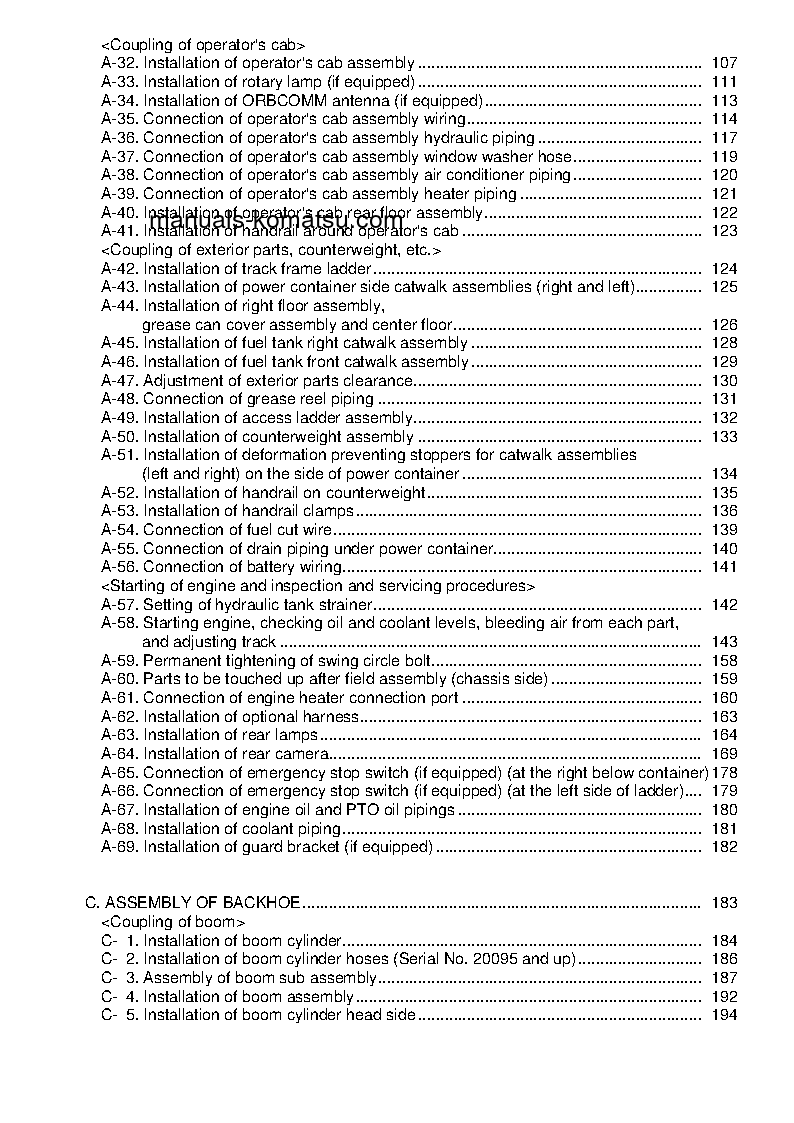 Protected: PC2000-8(JPN)–40C DEGREE S/N 20001-UP Field assembly manual (English)