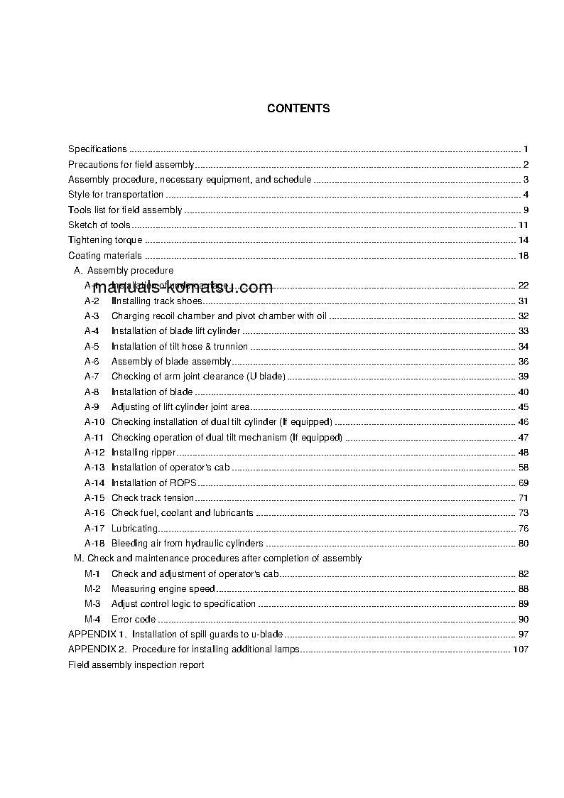 Protected: D375A-5(JPN) S/N 18001-UP Field assembly manual (English)