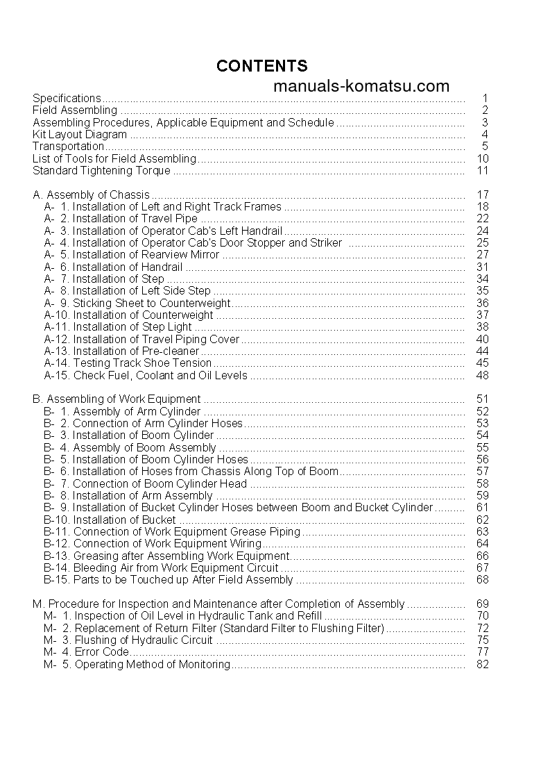 Protected: PC600LC-8(JPN)-R S/N 60001-UP Field assembly manual (English)