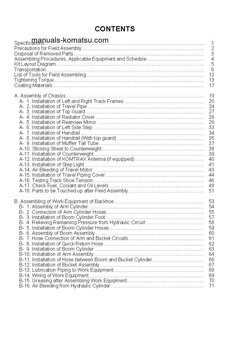 Protected: PC850SE-8(JPN)-R S/N 60001-UP Field assembly manual (English)
