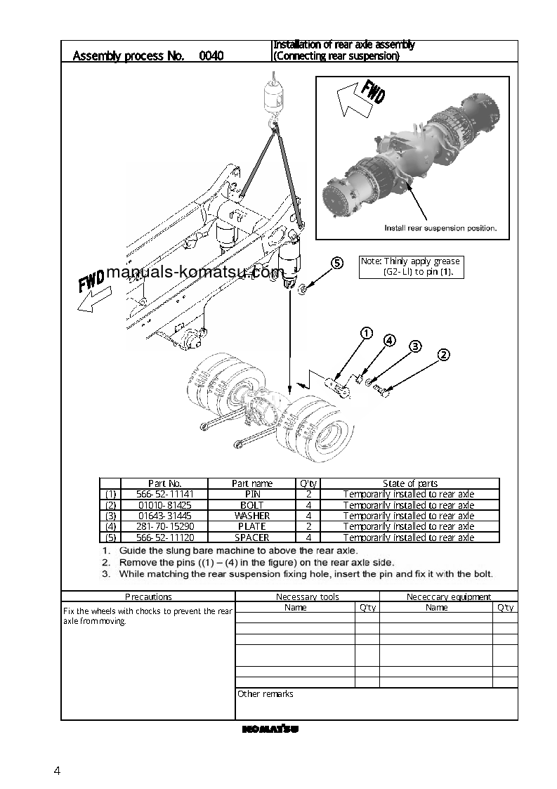 Protected: HD325-6(JPN) S/N 6588-6591 Field assembly manual (English)