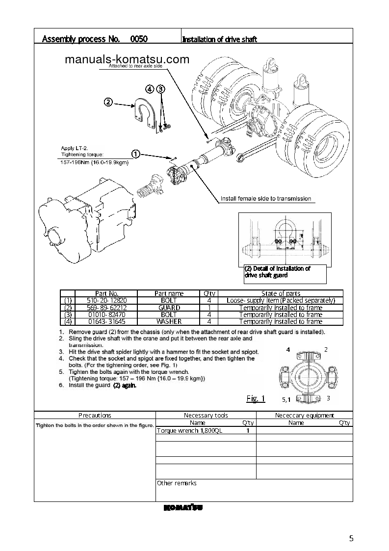 Protected: HD325-6(JPN) S/N 6588-6591 Field assembly manual (English)