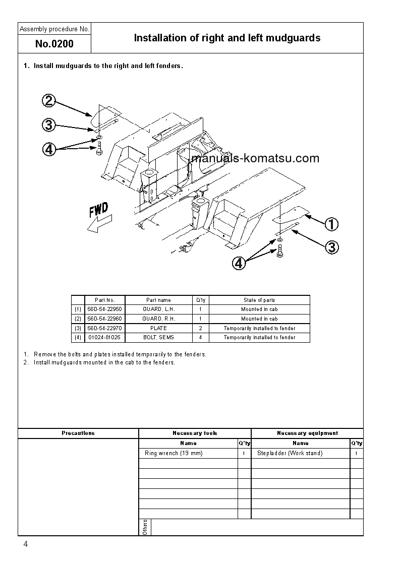 Protected: HM350-2(JPN)-R S/N 7001-UP Field assembly manual (English)