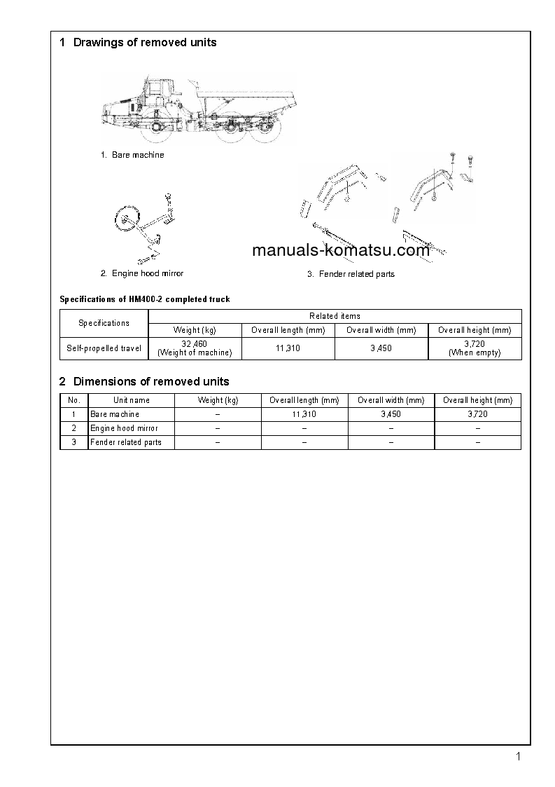 Protected: HM400-2(JPN)-W/O EGR S/N 7001-UP Field assembly manual (English)