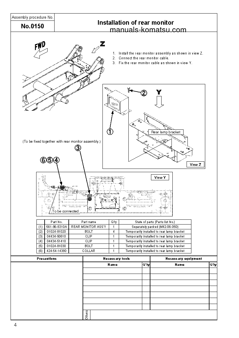 Protected: HM400-2(JPN)-W/O EGR S/N 7001-UP Field assembly manual (English)