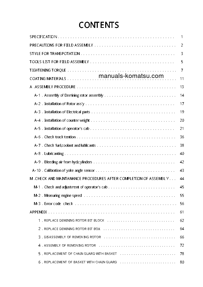 Protected: D85MS-15(JPN) S/N 1001-UP Field assembly manual (English)