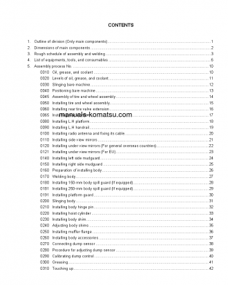 HD325-7(JPN)-W/O EGR S/N 11001-UP Field assembly manual (English)