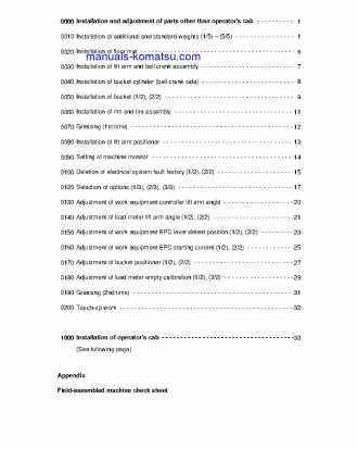 WA500-6(JPN) S/N 55001-UP Field assembly manual (English)