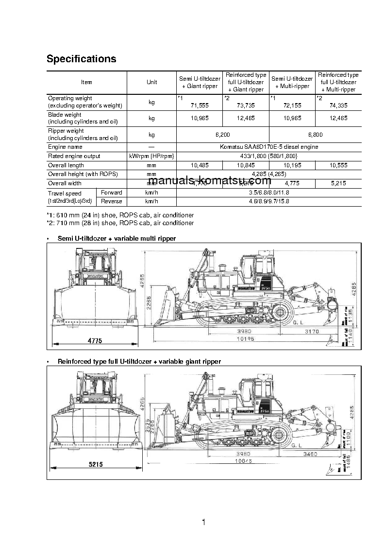 Protected: D375A-6(JPN)-MINING SPEC. S/N 60001-UP Shop (repair) manual (English)