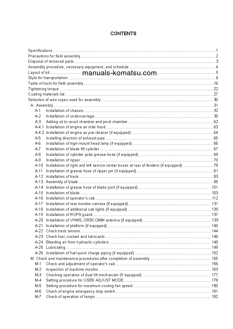 Protected: D375A-6(JPN)-MINING SPEC. S/N 60001-UP Field assembly manual (English)