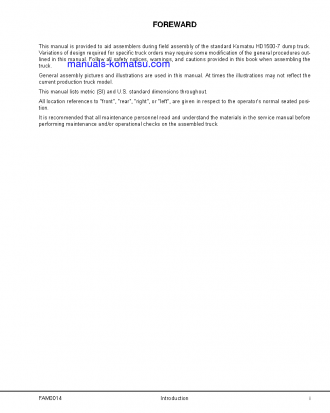 HD1500-7(JPN) S/N 80001-UP Field assembly manual (English)