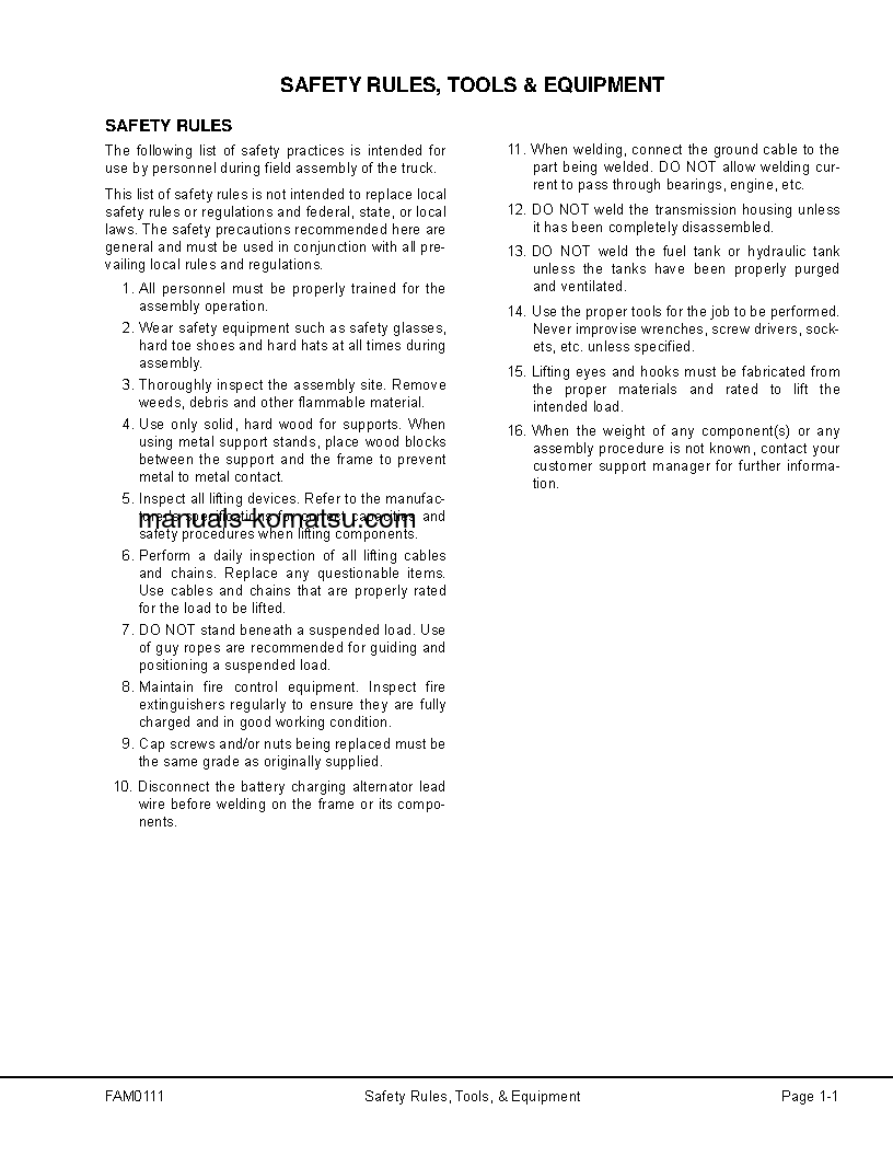 Protected: HD1500-7(JPN) S/N 80001-UP Field assembly manual (English)