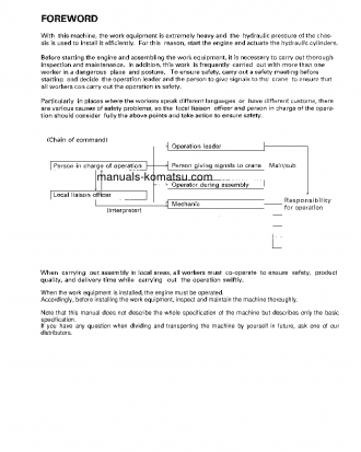 PC800-8(JPN)-E0 S/N 65001-UP Field assembly manual (English)